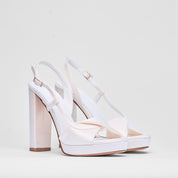 Sandalo Arielle Bianco Raso Sposa | 3080