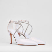 Sandalo Coralie Bianco Raso Sposa | 3242