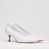 Sandalo Clarisse Bianco Raso Sposa | 4075