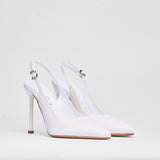 Sandalo Berenice Bianco Raso Sposa | 4309