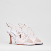 Sandalo Fleur Bianco Raso Sposa | 5112