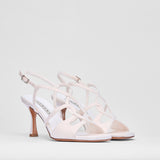 Sandalo Fleur Bianco Raso Sposa | 5112