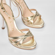 Sandalo Audrey in Pelle Soft Platino | 5511