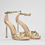 Sandalo Audrey in Pelle Soft Platino | 5511