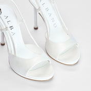 Sandalo Ravello in Raso Bianco | 5512