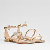 Sandalo Maelle pitone platino | 5534