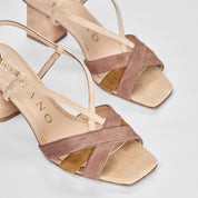 Sandalo Marbella in Velour Beige | 5539