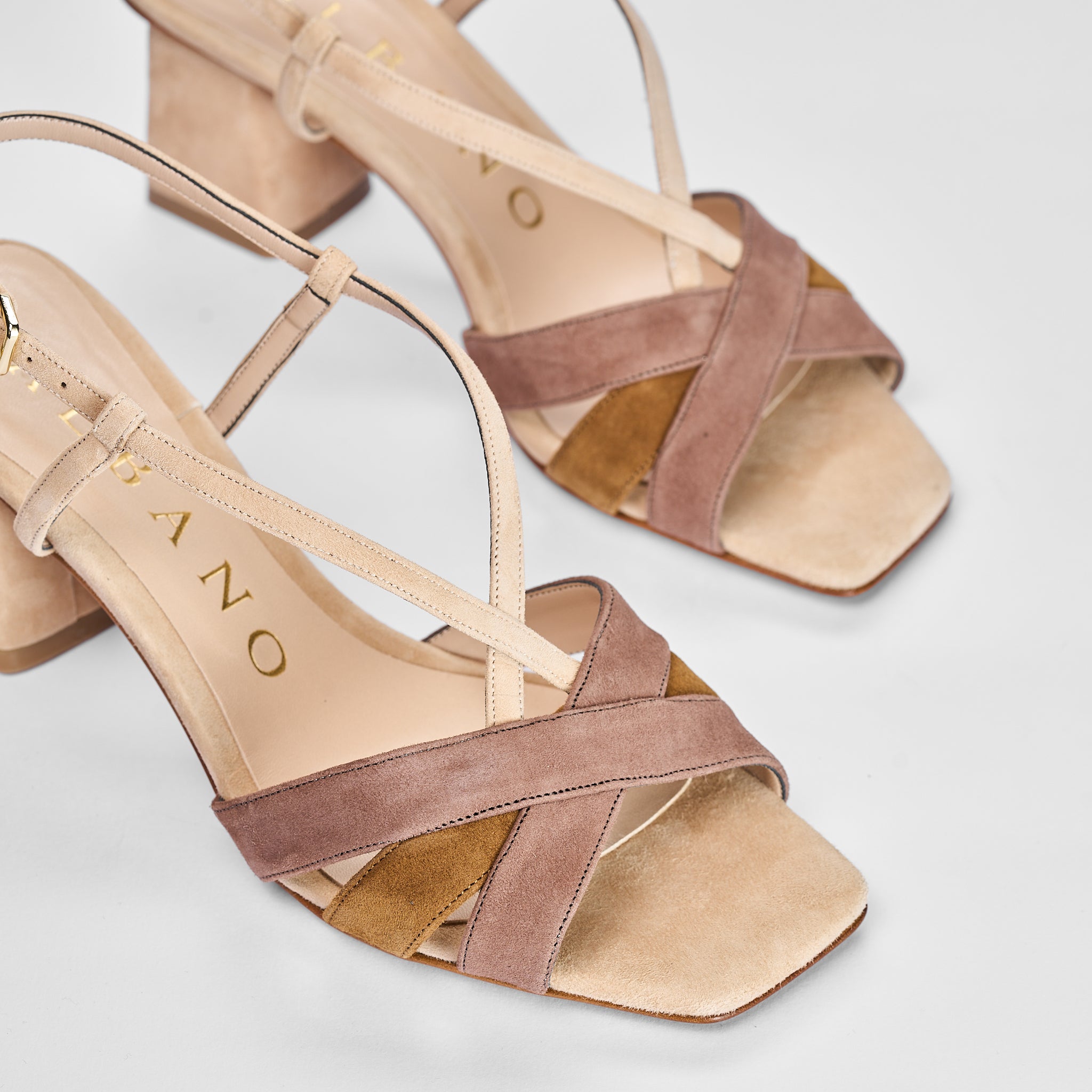 Sandalo Marbella in Velour Beige | 5539