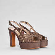 Sandalo Naomi Velour Taupe | 5565