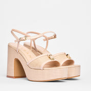 Sandalo Koffee Raffia Beige | 5574