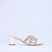 Aura White Jewel sandal | 7018