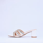 Aura White Jewel sandal | 7018