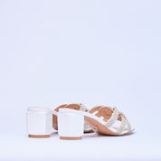 Aura White Jewel sandal | 7018