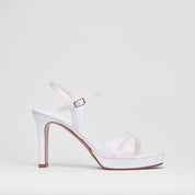 Sandalo Lily Bianco Raso Sposa | L311