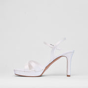 Sandalo Lily Bianco Raso Sposa | L311