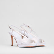 Sandalo Velvet Bianco Raso Sposa | 5334
