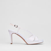 Sandalo Velvet Bianco Raso Sposa | 5334