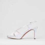 Sandalo Velvet Bianco Raso Sposa | 5334
