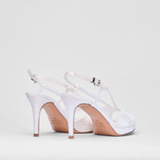 Sandalo Velvet Bianco Raso Sposa | 5334