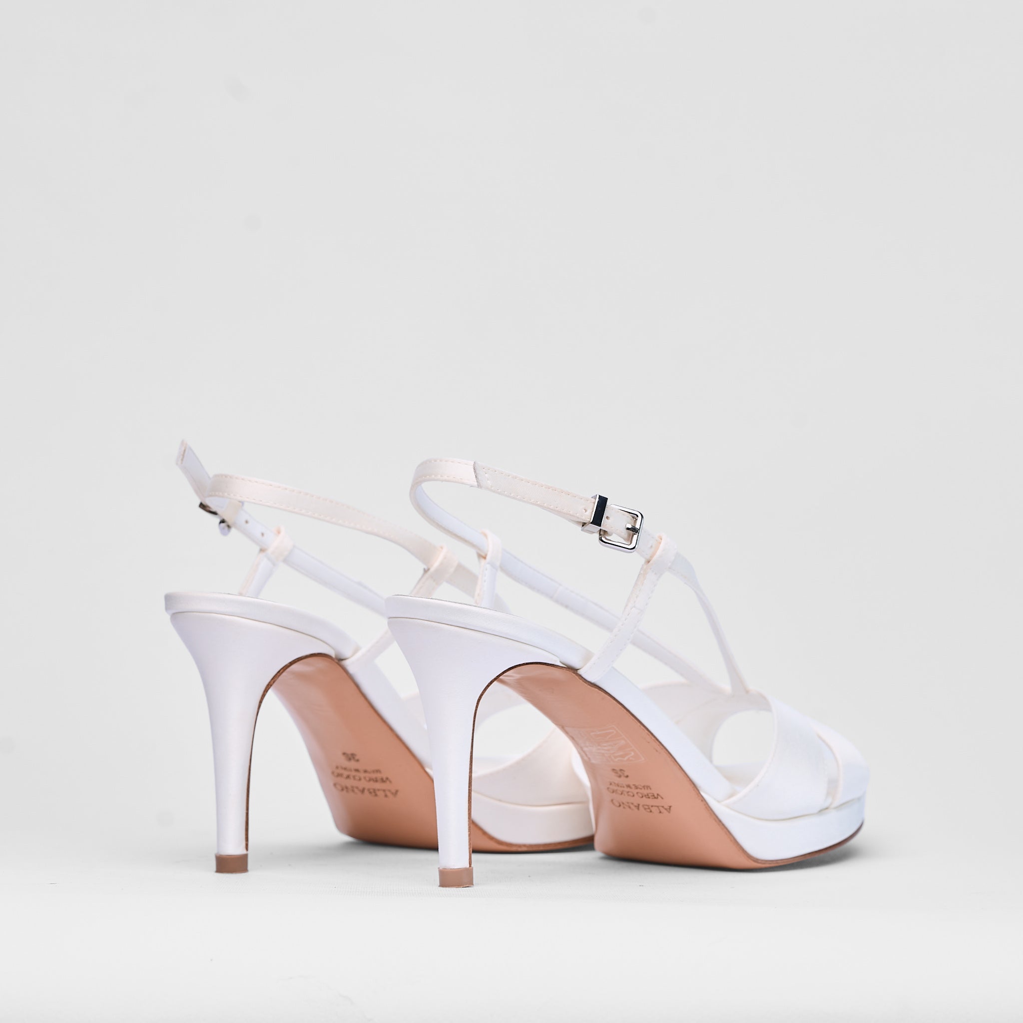 Sandalo Velvet Bianco Raso Sposa | 5334