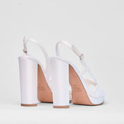 Sandalo Arielle Bianco Raso Sposa | 3080
