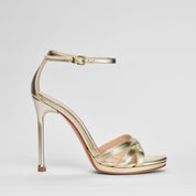 Sandalo Audrey in Pelle Soft Platino | 5511