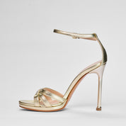 Sandalo Audrey in Pelle Soft Platino | 5511