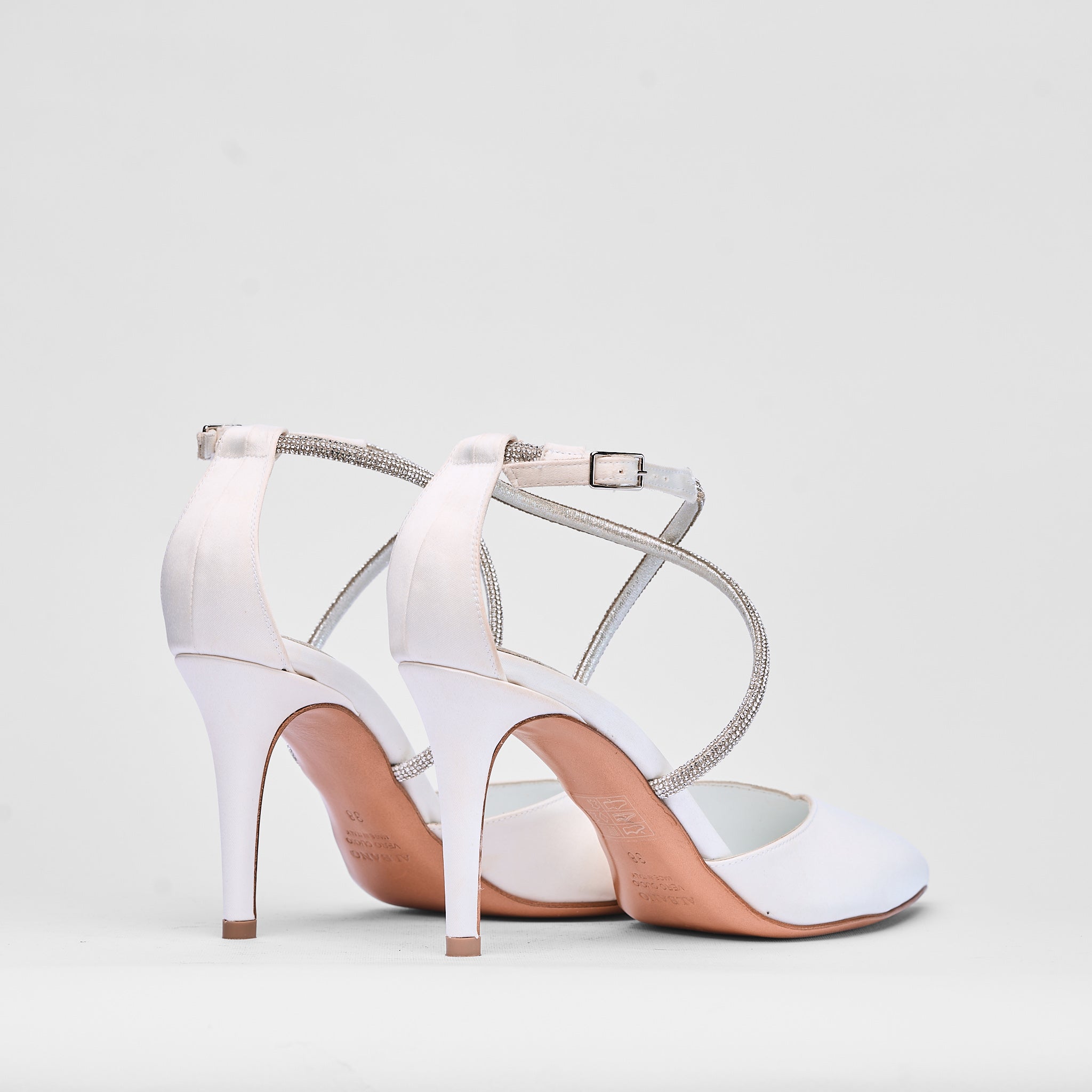 Sandalo Coralie Bianco Raso Sposa | 3242