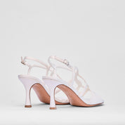 Sandalo Fleur Bianco Raso Sposa | 5112