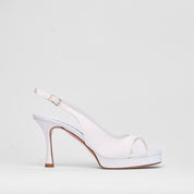 Sandalo Adeline Bianco Raso Sposa | 5077