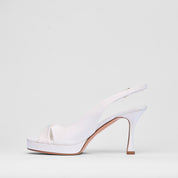 Sandalo Adeline Bianco Raso Sposa | 5077