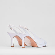Sandalo Adeline Bianco Raso Sposa | 5077