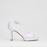 Sandalo Delphine Bianco Raso Sposa | 3118