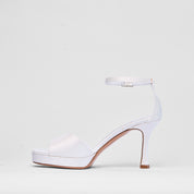 Sandalo Delphine Bianco Raso Sposa | 3118