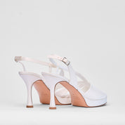Sandalo Elodie Bianco Raso Sposa | 4008