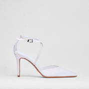 Sandalo Cristen Bianco Raso Sposa | Joy