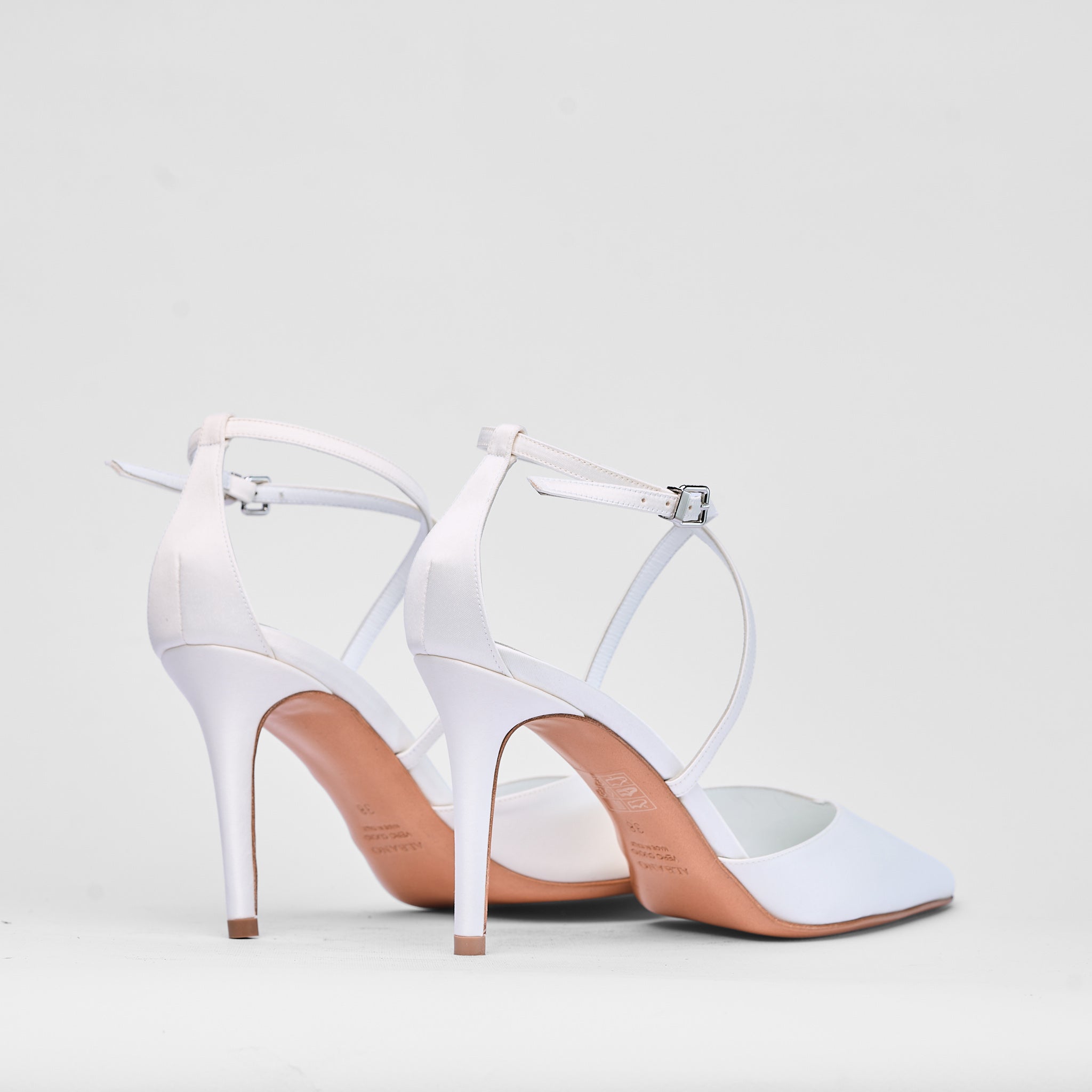 Sandalo Cristen Bianco Raso Sposa | Joy