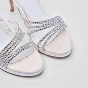 Sandalo Gstaad Bianco Raso Sposa | 5345