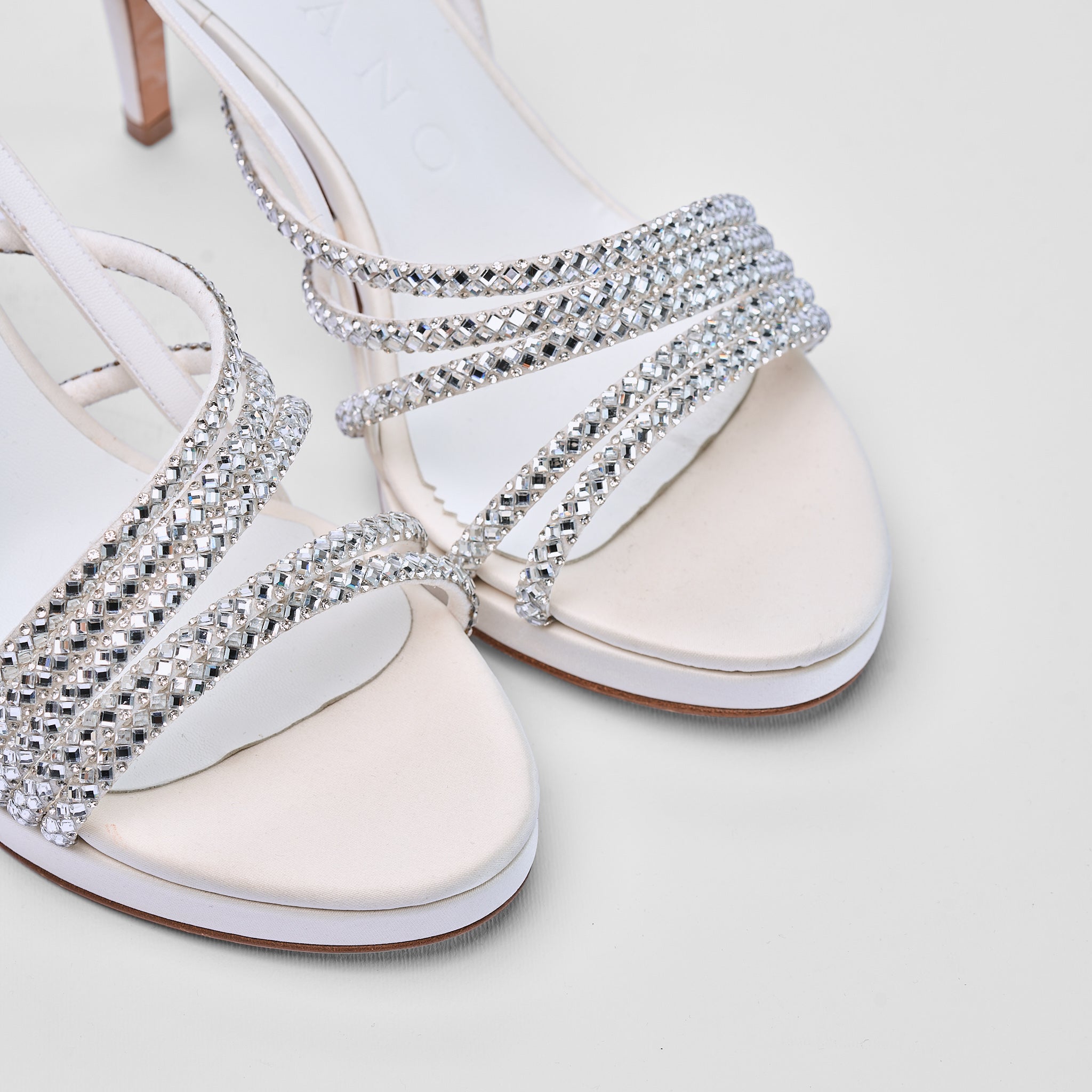 Sandalo Gstaad Bianco Raso Sposa | 5345