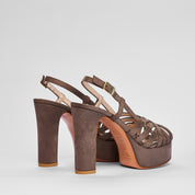 Sandalo Naomi Velour Taupe | 5565