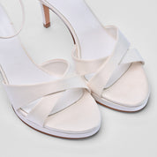 Sandalo Cap d’Antibes Bianco Raso Sposa | 5216