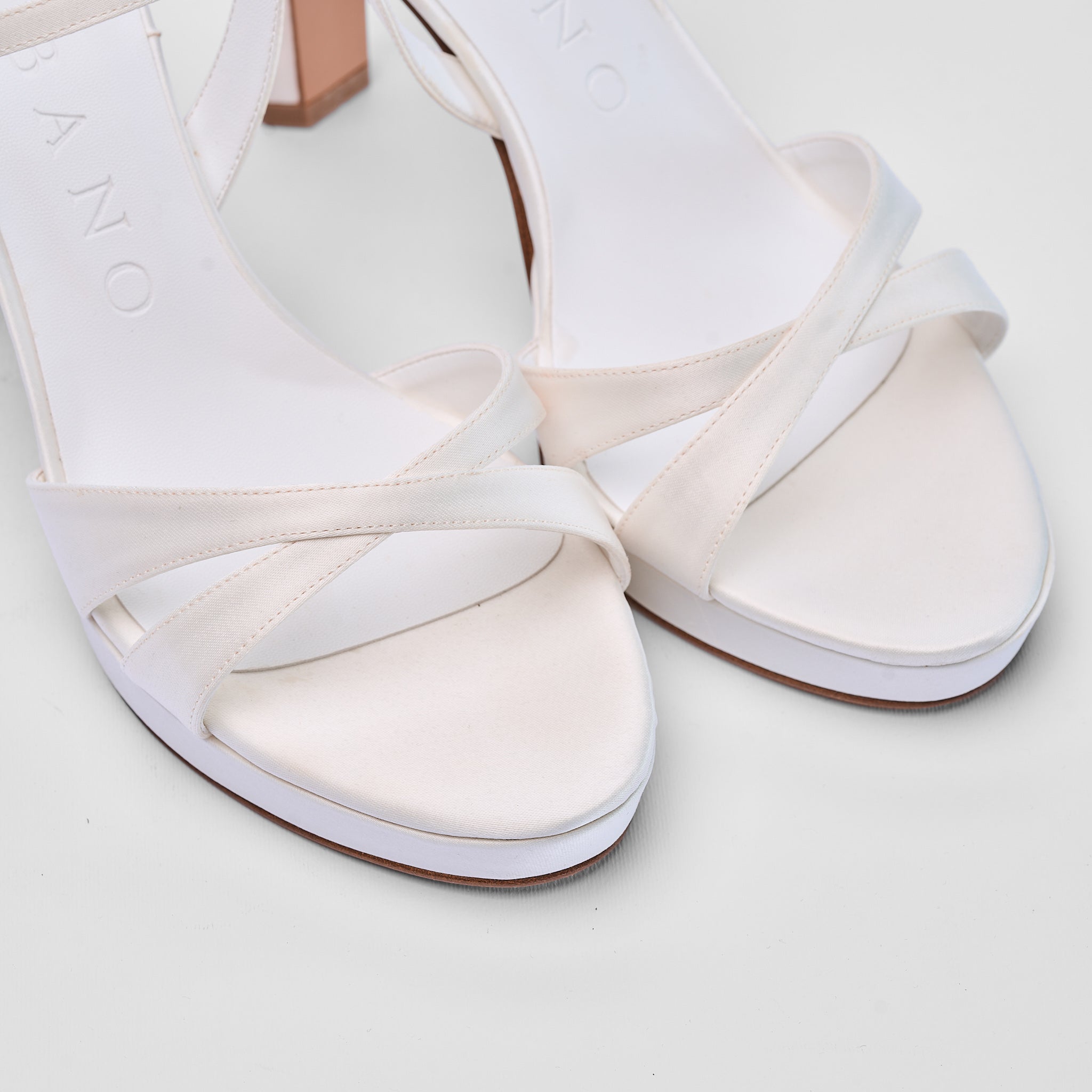 Sandalo Lily Bianco Raso Sposa | L311