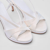 Sandalo Velvet Bianco Raso Sposa | 5334