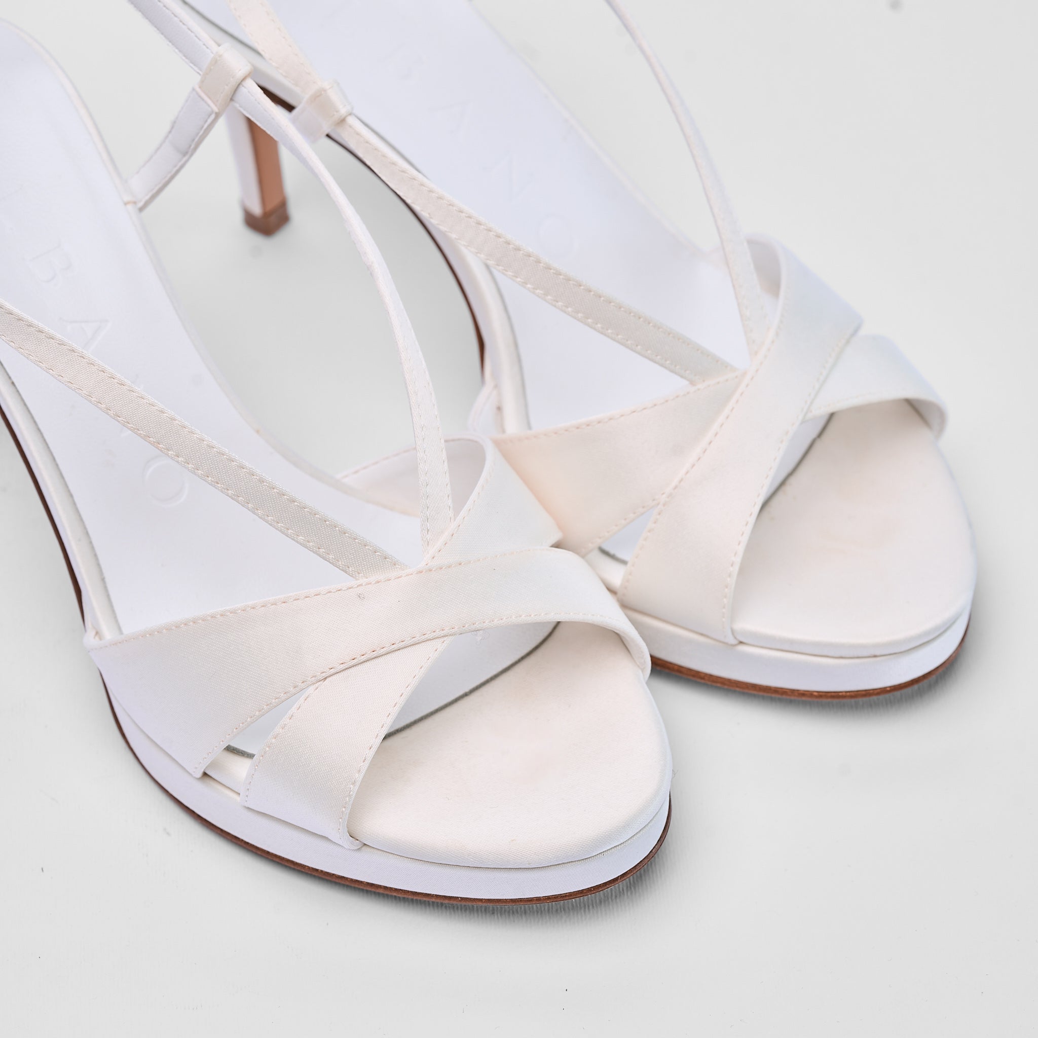 Sandalo Velvet Bianco Raso Sposa | 5334
