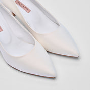 Sandalo Clarisse Bianco Raso Sposa | 4075