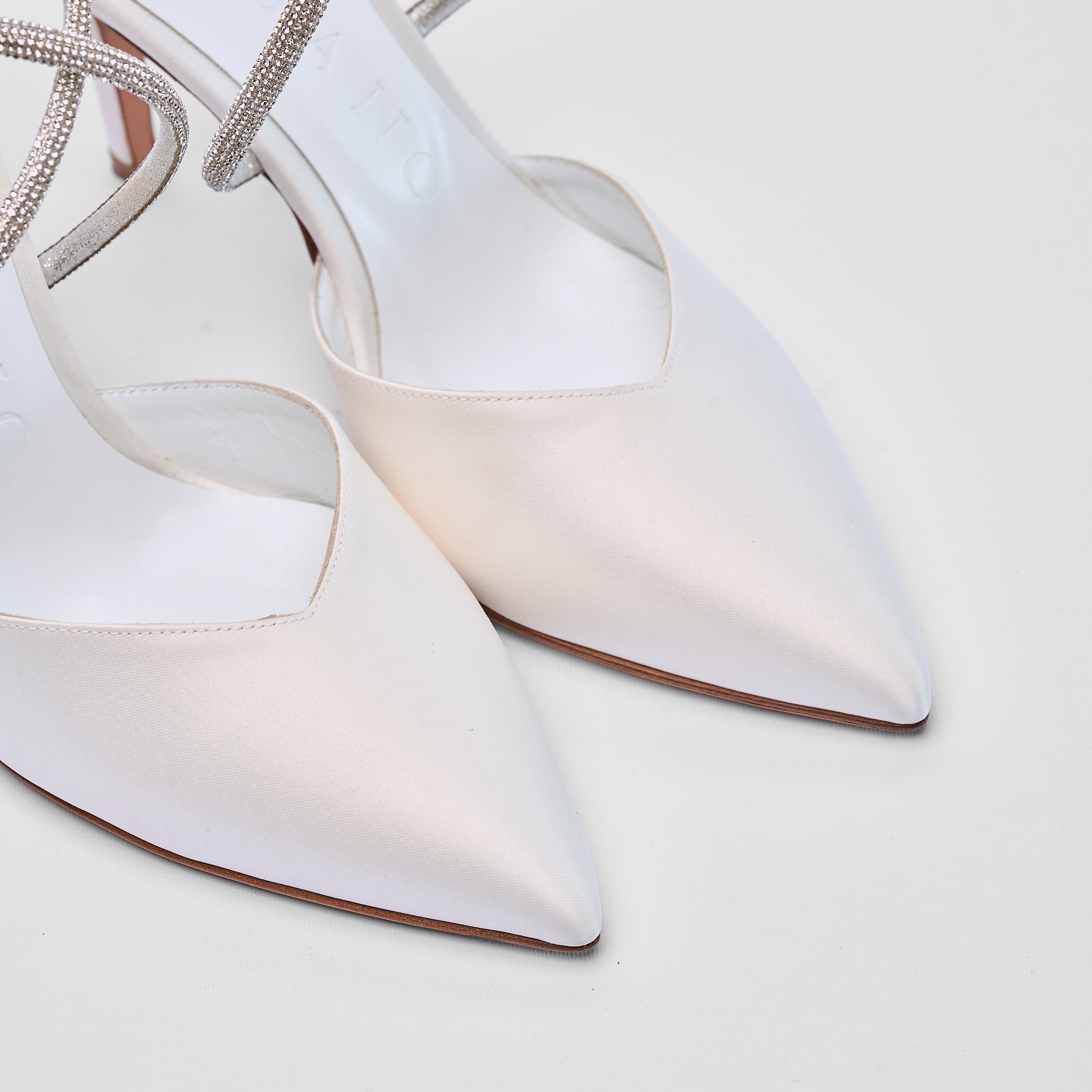 Sandalo Coralie Bianco Raso Sposa | 3242