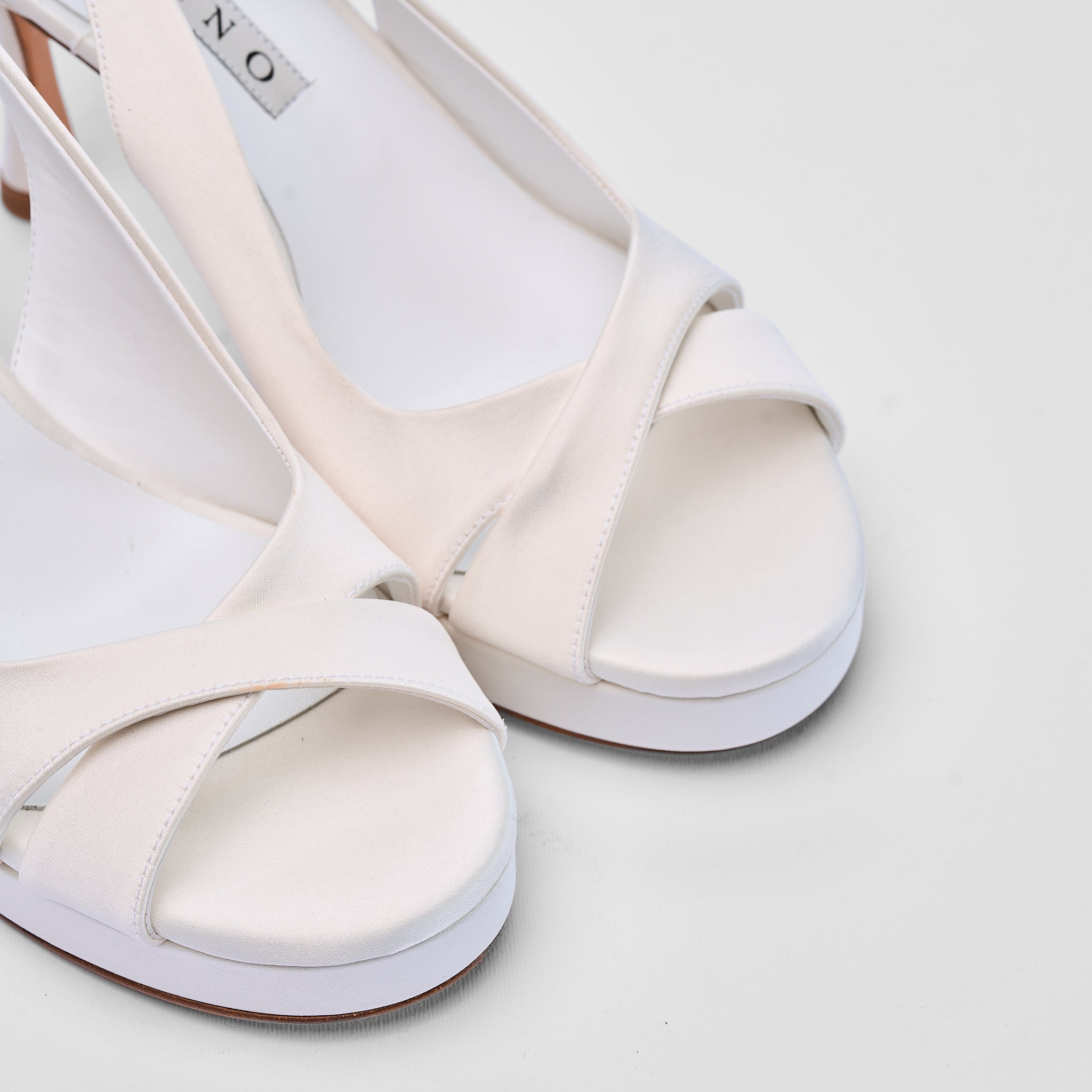 Sandalo Adeline Bianco Raso Sposa | 5077