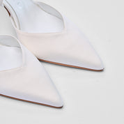 Sandalo Cristen Bianco Raso Sposa | Joy