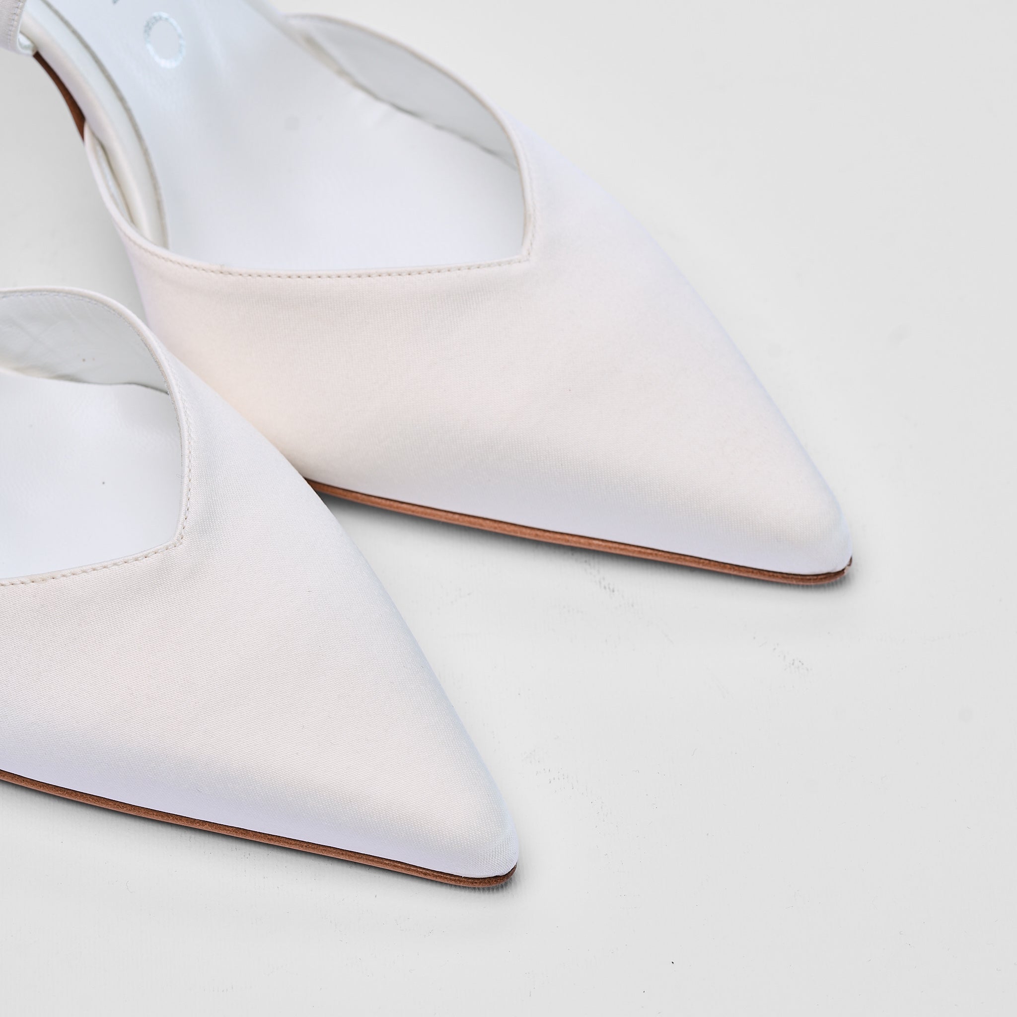 Sandalo Cristen Bianco Raso Sposa | Joy