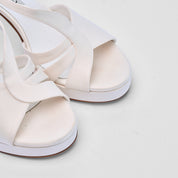 Sandalo Elodie Bianco Raso Sposa | 4008